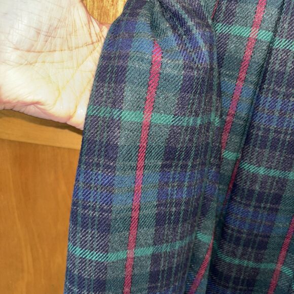 Nell Flowers Two piece Wool Blend skirt Set 14 Vintage Women Lined Plaid - Picture 14 of 16